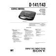 SONY D141 Service Manual cover photo