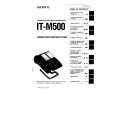 SONY IT-M500 Owner's Manual cover photo
