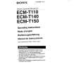 SONY ECM-T110 Owner's Manual cover photo