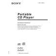 SONY D-E01 Owner's Manual cover photo
