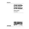 SONY UVW1800P VOLUME 1 Service Manual cover photo