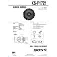 SONY XS-F1721 Owner's Manual cover photo