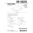 SONY XM1002HX Service Manual cover photo