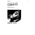 SONY CCD-F77 Owner's Manual cover photo