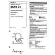 SONY MDR-V2 Owner's Manual cover photo