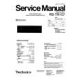 TECHNICS RST157 Service Manual cover photo