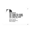 NAKAMICHI TD-500D Owner's Manual cover photo