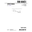 SONY RMNWS1 Service Manual cover photo