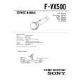 SONY FVX500 Service Manual cover photo