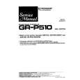 PIONEER GR-P510 Service Manual cover photo