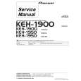 PIONEER KEH-1900X1IN Service Manual cover photo
