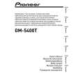 PIONEER GM-5400T/XJ/EW5 Owner's Manual cover photo