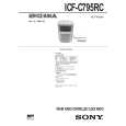 SONY ICFC795RC Service Manual cover photo