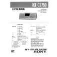 SONY ICFCS750 Service Manual cover photo