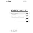SONY KV-XF21M8J Owner's Manual cover photo