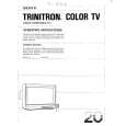 SONY KV-2092R Owner's Manual cover photo
