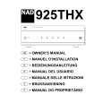 NAD 925THX Owner's Manual cover photo