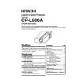 HITACHI CPL500A Owner's Manual cover photo