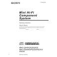 SONY MHC-RG220 Owner's Manual cover photo
