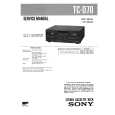 SONY TC-D70 Service Manual cover photo