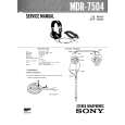 SONY MDR7504 Service Manual cover photo