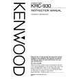 KENWOOD KRC930 Owner's Manual cover photo