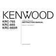KENWOOD KRC-765 Owner's Manual cover photo