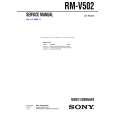 SONY RMV502 Service Manual cover photo