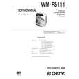 SONY WMFS111 Service Manual cover photo