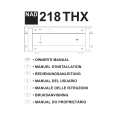 NAD 218THX Owner's Manual cover photo