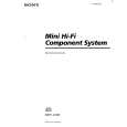 SONY MHC-G100 Owner's Manual cover photo