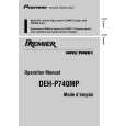 PIONEER DEH-P740MP Owner's Manual cover photo