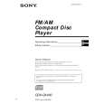 SONY CDXCA400 Owner's Manual cover photo