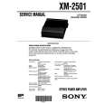 SONY XM2501 Service Manual cover photo