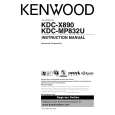 KENWOOD KDC-MP832U Owner's Manual cover photo
