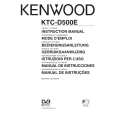KENWOOD KTC-D500E Owner's Manual cover photo