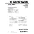 SONY HTDDW740 Owner's Manual cover photo