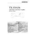 ONKYO TXSV636 Owner's Manual cover photo