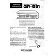 PIONEER GR551 Owner's Manual cover photo