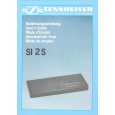SENNHEISER SI 2 S Owner's Manual cover photo