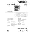 SONY HCDRX33 Service Manual cover photo