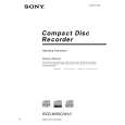 SONY RCDW50C Owner's Manual cover photo