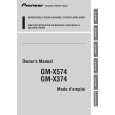 PIONEER GM-X574 Owner's Manual cover photo