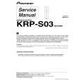 PIONEER KRP-S03/SXTW/E5 Service Manual cover photo