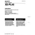 SONY XS-PL45 Owner's Manual cover photo