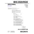 SONY MHCDX20 Service Manual cover photo