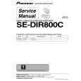 PIONEER SEDIR800C Service Manual cover photo