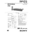SONY DVP-S715 Service Manual cover photo
