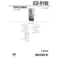 SONY ICDR100 Service Manual cover photo