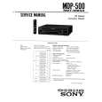 SONY MDP-500 Service Manual cover photo